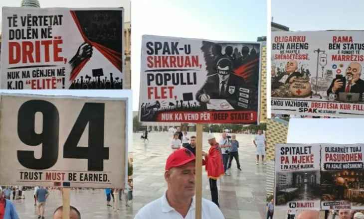 FOTO/ Pankartat më pikante në protestë