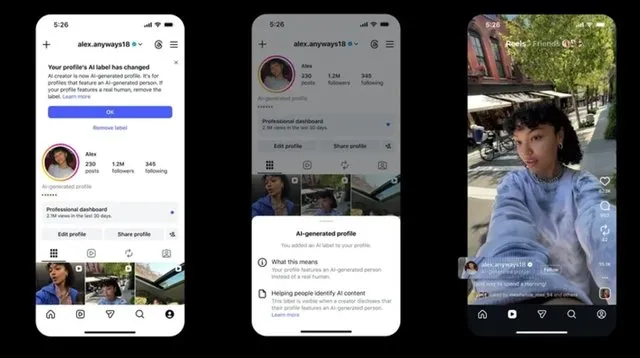 Instagram forcon masat ndaj profileve të rreme të krijuara me AI