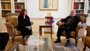 Ipeshkvi i Kosovës Dodë Gjergji në mbështetje të Marshit për Liri më 12 shtator