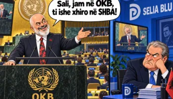 Karikaturë miqësore/ Rama në OKB, Sali në Selinë Blu