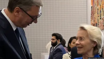 KE: Takimi von der Leyen-Vuçiç, spontan dhe i shkurtër