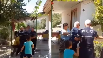 Kryefamiljari në Kuçovë merret zvarrë nga policia në sy të fëmijëve