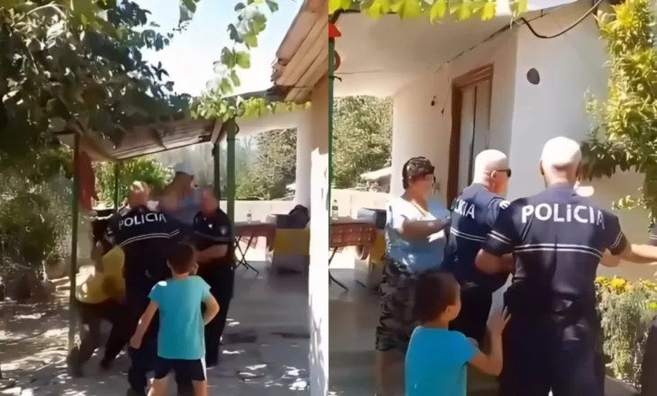 Kryefamiljari në Kuçovë merret zvarrë nga policia në sy të fëmijëve