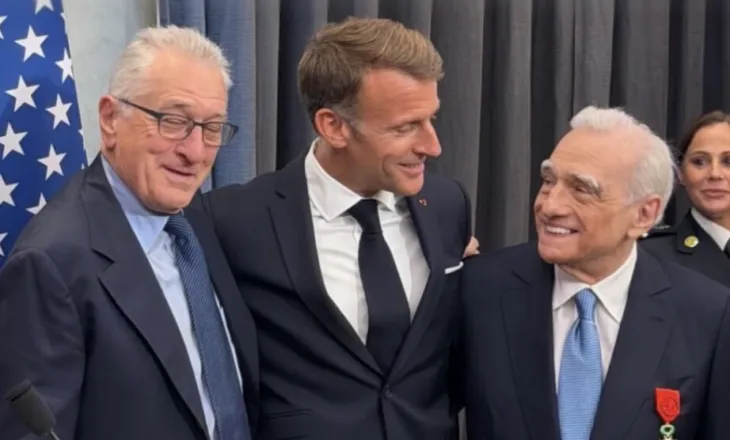 Macron dekoron me Legjionin e Nderit Martin Scorsese dhe Robert De Niron në Nju Jork