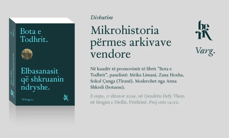 Më 17 shtator do të bëhet promovimi I librit  “Bota e Todhrit: Elbasanasit që shkruanin ndryshe”