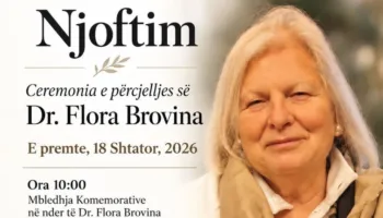 Më 18 shtator mbahen ceremonitë përkujtimore për Dr. Flora Brovinën