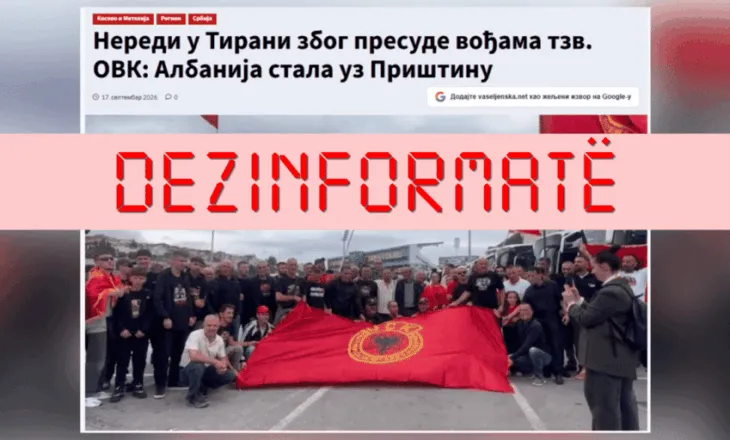 Mediat ruse e serbe e paraqesin protestën në Tiranë si “trazira” për shkak të dënimit të ish-krerëve të UÇK-së