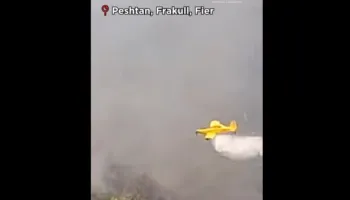Nufi: Nën kontroll zjarri në Peshtan të Fierit, ndërhyrje nga ajri me avion dhe helikopter
