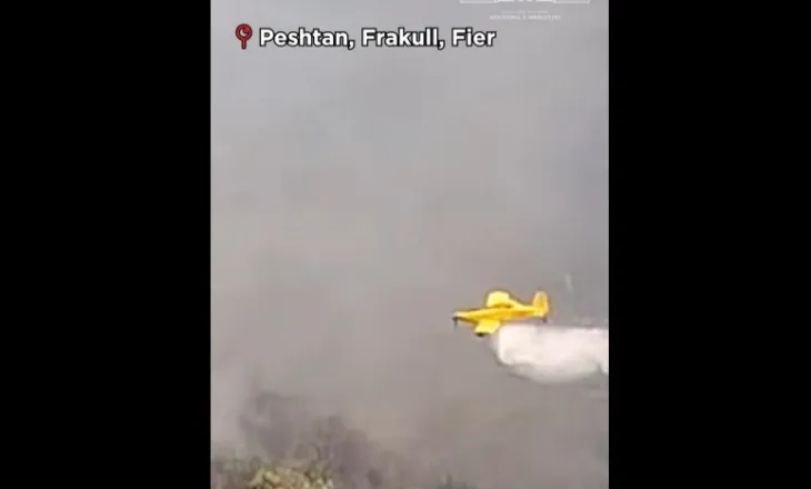 Nufi: Nën kontroll zjarri në Peshtan të Fierit, ndërhyrje nga ajri me avion dhe helikopter
