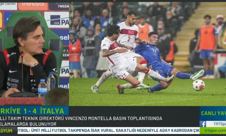 “Nuk meritonim vërshëllimat”! U mposht me 4 gola nga Italia, Montela e ka me tifozët turq: Nuk e prisja pas asaj që kemi bërë e vitet e fundit