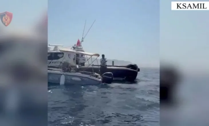Përfshihet nga flakët mjeti lundrues në Ksamil, policia shpëton katër turistët gjermanë