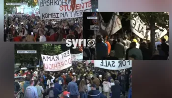 Përfundon protesta e 116-të në Tiranë, protestuesit tubim nesër para Parlamentit: Edi Rama dorëhiqu