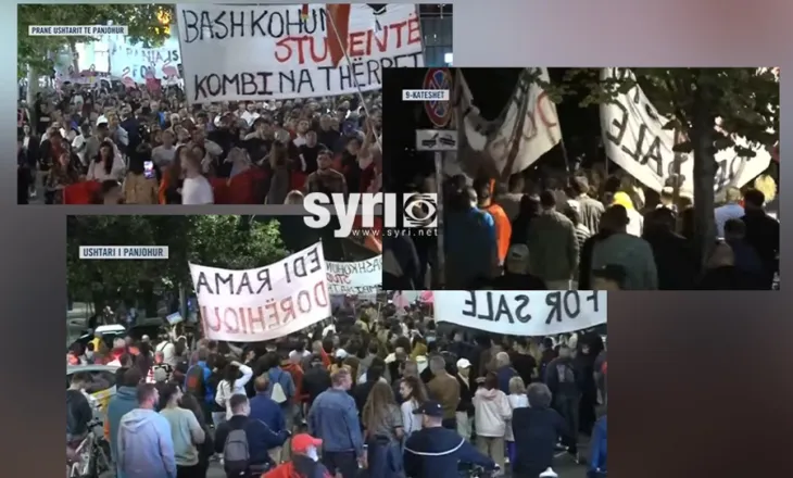 Përfundon protesta e 116-të në Tiranë, protestuesit tubim nesër para Parlamentit: Edi Rama dorëhiqu
