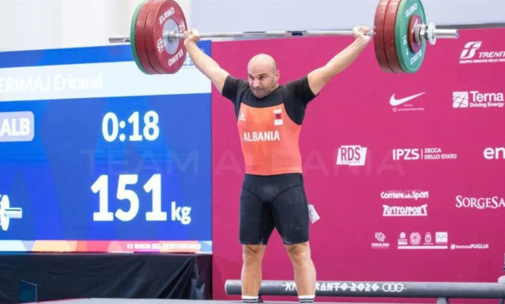 Peshëngritësi shkodran Erkand Qerimaj vendos 5 rekorde kombëtare, mbyll Lojrat Mesdhetare pa medalje