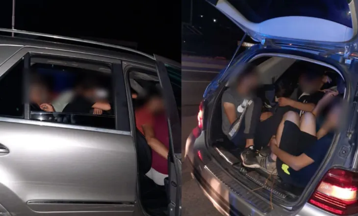 Po trafikonin 15 emigrantë me “Q7” drejt vendeve të BE, përplasen me makinat e Policisë në ndjekje! 2 në kërkim dhe një i proceduar, klandestinët u fshehën në…