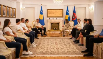 Presidentja në detyrë Albulena Haxhiu nderon ekipin e xhudos pas suksesit në Taranto 2026