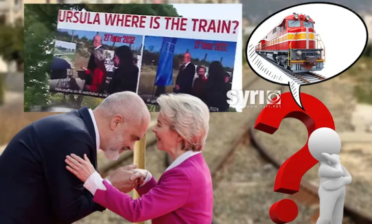 Projekti iu prezantua vite më parë nga Rama dhe Balluku, ironizojnë protestuesit: Ku është treni, Ursula?