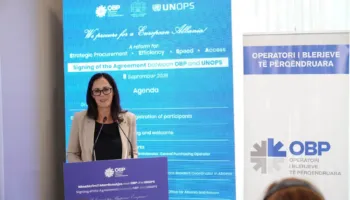 “Prokurojmë së bashku për Shqipërinë Evropiane”, Ibrahimaj: Firmosëm marrëveshjen mes Operatorit të Blerjeve të Përqendruara (OBP) dhe UNOPS