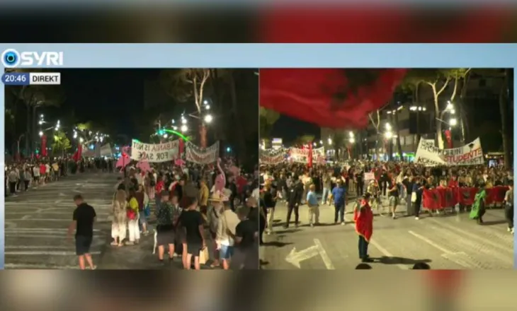 Protesta e 113 kundër Edi Ramës/ Mbyllen fjalimet para Kryeministrisë, qytetarët nisin marshimin në Tiranë