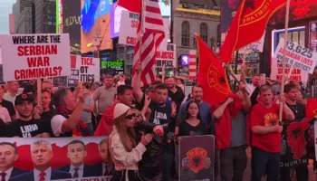 Protestë në Times Square pas dënimit të ish-krerëve të UÇK-së