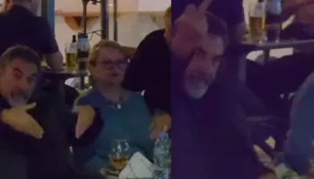 Protestuesit zënë mat deputetin Bledi Çuçi! Delina Fico i sulmon me lugë e pirunj, ish-ministri u tregon gishtin