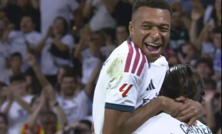 Real Madrid i papërmbajtshëm ndaj Rayo Vallecano, super Mbappe & Carreras (Video)