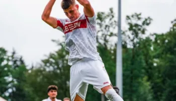 Shkëlqen sulmuesi i Shqipërisë U19, shënon 3 gola me ekipin gjerman në ndeshjen e Ligës së Kampioneve për të rinj