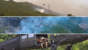 Situata e zjarreve, “Mbrojtja”: Tetë vatra ende aktive. Operacionet vijojnë në Dibër, Lezhë, Tiranë e Shkodër