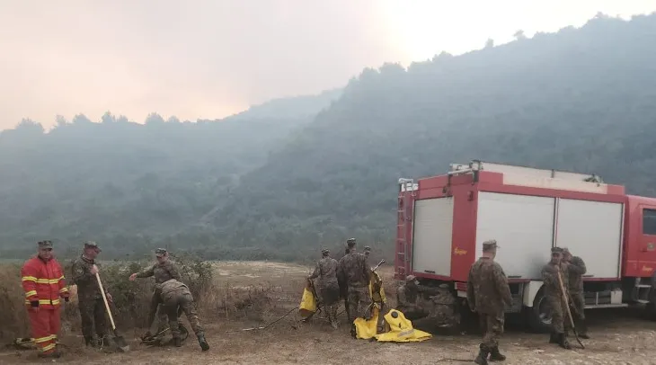 Situata kritike me zjarrin edhe në Fier, operacion për shuarjen e flakëve në Frakull! Në terren zbarkon edhe ushtria nga Tirana