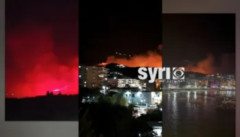 Situatë emergjente në Himarë, zjarri me përmasa të mëdha po përhapet me shpejtësi, rrezikohen banesa
