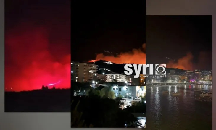 Situatë emergjente në Himarë, zjarri me përmasa të mëdha po përhapet me shpejtësi, rrezikohen banesa