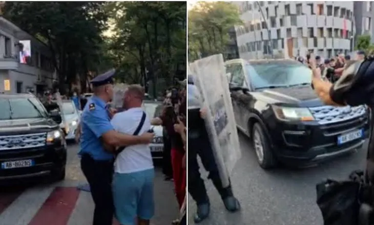 Tensione jashtë Kuvendit, protestuesit rrethojnë makinat e deputetëve! Shoqërohen Adriatik Lapaj dhe Shpend Gashi