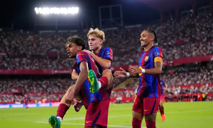 “Tridenti” Raphinha-Lamine-Fermín shënon shumë më tepër se Mbappé-Vinícius-Bellingham