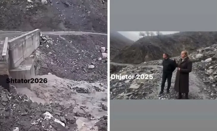 U inaugurua vetëm një javë më parë, shembet ura që kushtoi 40 milionë lekë në Klos