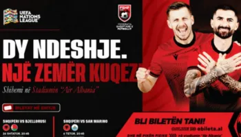 UEFA Nations League/ Biletat për dy ndeshjet e Kombëtares tani shiten edhe fizikisht pranë stadiumit “Air Albania”!