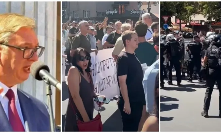 Vërshëllima, hedhje vezësh dhe brohoritje “Ik, ik!” – Vuçiqi nuk mirëpritet nga mijëra qytetarë të Nishit