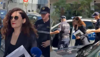 VIDEO/ Ish-kreu i SHISH mbërrin në GJKKO, mesazhi i koduar i Vlora Hysenit në reagimin e parë: Në takime me agjentët serbë në dhomat e hotelit “Rogner”