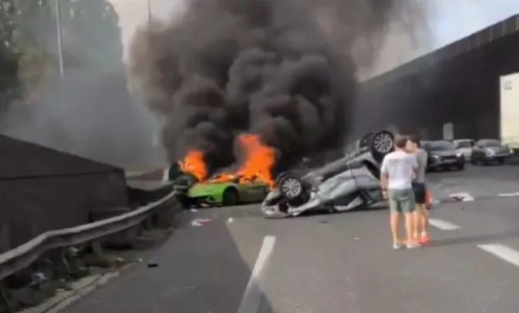 VIDEO/ ‘Lamborghini’ me 200 km në orë aksidentohet dhe shpërthen në mes të Parisit, 2 të vdekur! Pamje tronditëse nga vendngjarja
