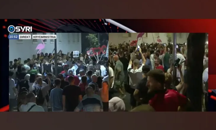VIDEO-Protesta te kryeministria/ Sina: Rama na provokoi, është i frikësuar, do të jemi kudo ku të jetë ai