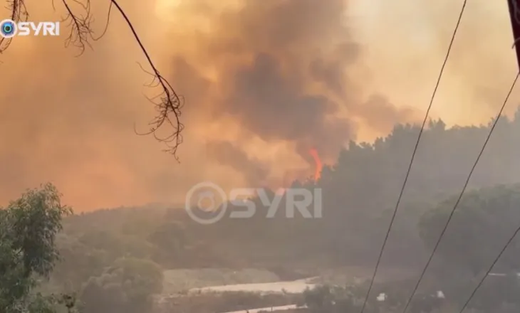 VIDEO-SYRI TV/ Zjarri djeg 5 fshatra të Fierit, situata më kritike në Radostinë e Frakull
