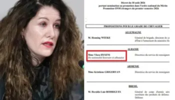 Zbulohet Dokumenti/ Vlora Hyseni ishte propozuar në muajin gusht nga Franca për nderimin me gradën “Kalorës i Urdhrit Kombëtar të Meritës”!