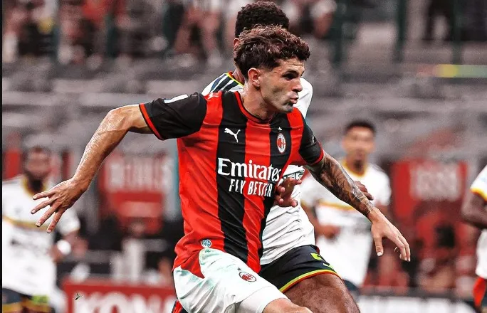 “Zhbllokohet” Pulisic, Milan mjaftohet me një gol ndaj Lecce në pjesën e parë (video)