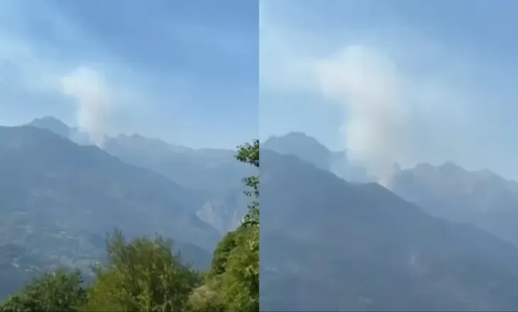 Zjarr edhe në Tropojë: flakët përfshijnë masivet pyjore, rrezikohen pemët shekullore në Nikaj-Mërtur