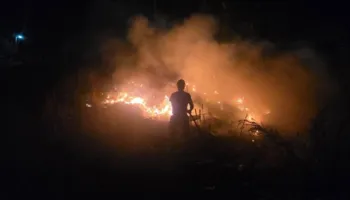 Zjarr i madh pranë Urës së Kardhiqit, ndërhyrja shmang përhapjen e flakëve drejt banesave, digjen sipërfaqe të tëra me bimësi