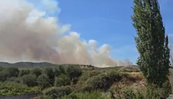 Zjarr i përmasave të mëdha në kodrat e Radostinës në Fier