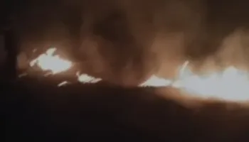 Zjarr në fshatin Bishan të Vlorës, flakët përhapen me shpejtësi nga era