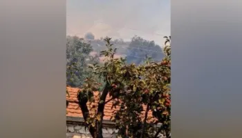 Zjarri në fshatin Borjen të Kukësit, era e fortë rrezikon banesat