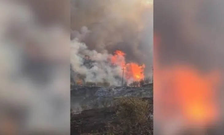 Zjarri në Nikël/ Flakët i afrohen banesave, rrezikon edhe depua e ushtrisë