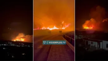 Zjarri përparon me shpejtësi në Himarë, digjet një banesë, rrezikohen të tjerat