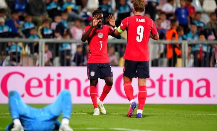 Anglia shkatërron Kroacinë, 7 gola në 90 minuta, Kane e Saka shënojnë dopietë!
